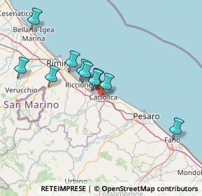 Mappa Via Salvador Allende, 47841 Cattolica RN, Italia (16.91455)