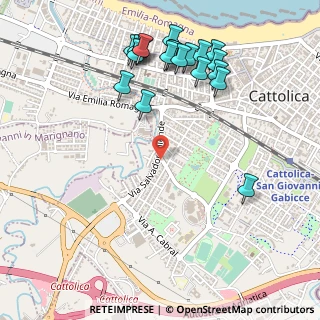 Mappa Via Salvador Allende, 47841 Cattolica RN, Italia (0.6095)