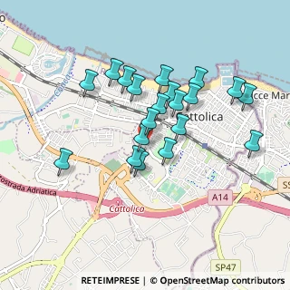 Mappa Via Salvador Allende, 47841 Cattolica RN, Italia (0.8075)