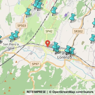 Mappa Via dei Cappuccini, 50032 Borgo San Lorenzo FI, Italia (3.3445)