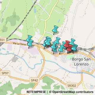 Mappa Via dei Cappuccini, 50032 Borgo San Lorenzo FI, Italia (0.676)