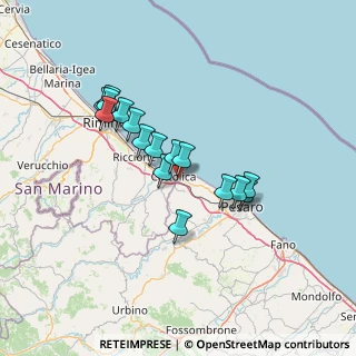 Mappa Via Guglielmo Marconi, 61011 Gabicce Mare PU, Italia (11.66875)