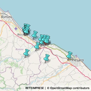 Mappa Via Guglielmo Marconi, 61011 Gabicce Mare PU, Italia (6.43889)