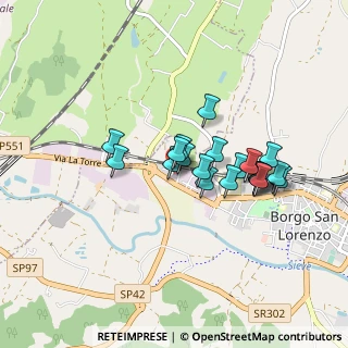Mappa Via Padre M. da Porretta, 50032 Borgo San Lorenzo FI, Italia (0.7115)