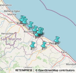 Mappa Via L. Cacciatore, 47841 Cattolica RN, Italia (9.18667)