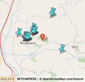 Mappa Contrada Serracavallo, 87043 Bisignano CS, Italia (3.444)