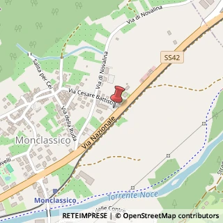Mappa Via Nazionale, 582, 38020 Monclassico, Trento (Trentino-Alto Adige)