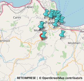 Mappa Via la Barbera, 90030 Altofonte PA, Italia (7.69)