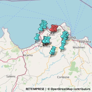 Mappa Via Cesare Battisti, 90042 Borgetto PA, Italia (9.8615)