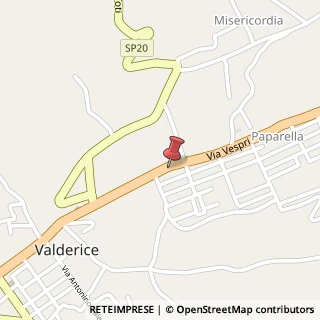 Mappa Via Vespri, 214, 91019 Valderice, Trapani (Sicilia)