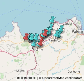 Mappa Contrada, 90041 Balestrate PA, Italia (8.9665)