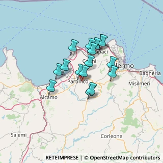 Mappa SS  186 Km 25, 90042 Borgetto PA, Italia (11.08938)