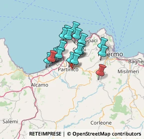 Mappa SS  186 Km 25, 90042 Borgetto PA, Italia (10.0635)