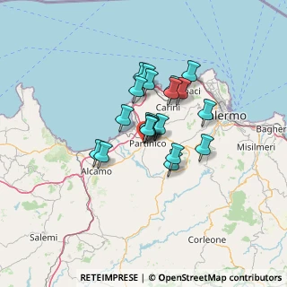 Mappa Via Fratelli Rosselli, 90047 Partinico PA, Italia (10.11)
