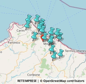 Mappa Via Camillo Benso Conte di Cavour, 90031 Belmonte Mezzagno PA, Italia (10.76167)