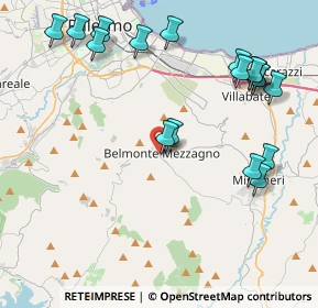 Mappa Via Camillo Benso Conte di Cavour, 90031 Belmonte Mezzagno PA, Italia (5.45444)