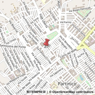 Mappa Via la Spia, 18, 90047 Partinico, Palermo (Sicilia)