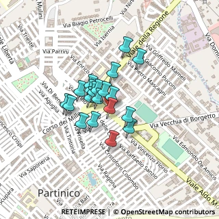 Mappa Via Sebastiano La Franca, 90047 Partinico PA, Italia (0.156)