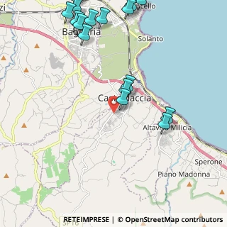 Mappa Via U. La Malfa, 90014 Casteldaccia PA, Italia (3.13375)