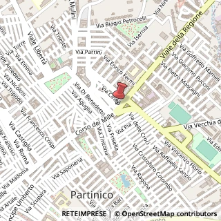 Mappa Via Cavalieri di Vittorio Veneto, 8, 90047 Partinico, Palermo (Sicilia)