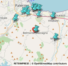 Mappa Via Martiri d'Ungheria, 90031 Belmonte Mezzagno PA, Italia (4.904)