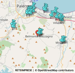 Mappa Via Martiri d'Ungheria, 90031 Belmonte Mezzagno PA, Italia (5.169)