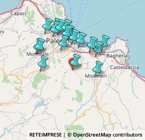 Mappa Via Martiri d'Ungheria, 90031 Belmonte Mezzagno PA, Italia (7.27222)