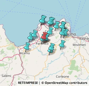 Mappa Corso Roma, 90042 Borgetto PA, Italia (10.4545)