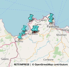 Mappa 90042 Borgetto PA, Italia (10.88667)