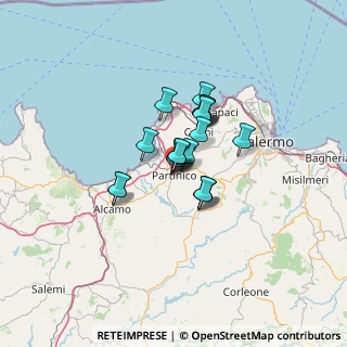 Mappa Via Capo dell'Acqua, 90047 Partinico PA, Italia (8.6745)