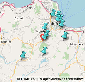 Mappa Traversa a a Via Ficiligno, 90030 Altofonte PA, Italia (7.3575)