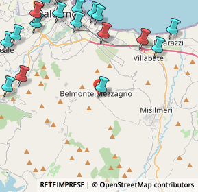 Mappa Via Alessandro Volta, 90031 Belmonte Mezzagno PA, Italia (7.151)