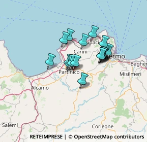 Mappa Via Messina, 90042 Borgetto PA, Italia (10.153)