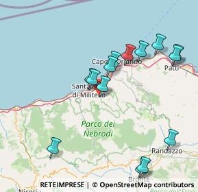 Mappa Contrada Bisanò, 98076 Sant'Agata di Militello ME, Italia (18.59929)