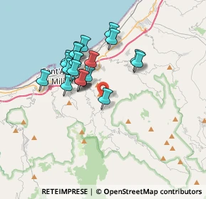 Mappa Contrada Bisanò, 98076 Sant'Agata di Militello ME, Italia (3.305)