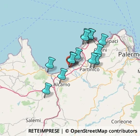 Mappa Via D.d'Aosta, 90041 Balestrate PA, Italia (11.00571)