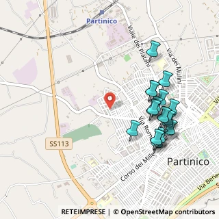 Mappa Via Viterbo, 90047 Partinico PA, Italia (0.5895)