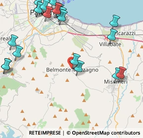 Mappa Via Salvatore Cammevale, 90031 Belmonte Mezzagno PA, Italia (6.2875)