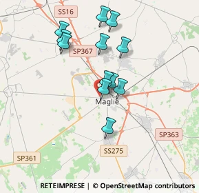 Mappa Via S. Panareo, 73024 Maglie LE, Italia (3.38333)