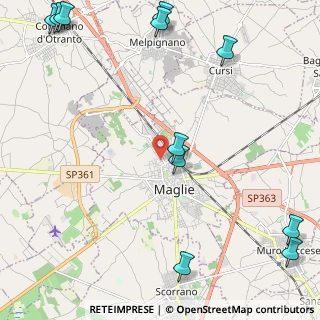 Mappa Via Madonna di Leuca, 73024 Maglie LE, Italia (3.53364)