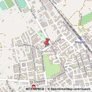 Mappa Via Monte Grappa, 24, 73024 Maglie, Lecce (Puglia)