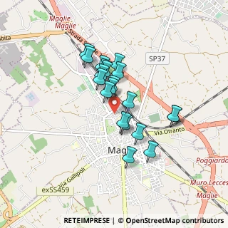 Mappa Via Caduti Magliesi, 73024 Maglie LE, Italia (0.7365)