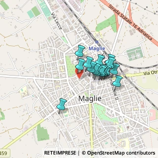 Mappa Centro Storico, 73024 Maglie LE, Italia (0.32375)