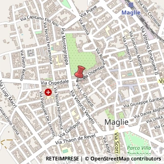 Mappa Via Ospedale, 55, 73024 Maglie, Lecce (Puglia)