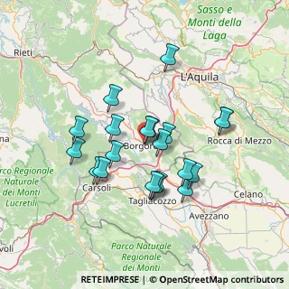 Mappa Borgorose, 02021 Borgorose RI, Italia (12.8215)