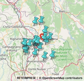 Mappa Via Degli Aceri, 02032 Fara in Sabina RI, Italia (10.614)