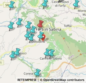 Mappa Via S. Cesareo, 02032 Fara in Sabina RI, Italia (2.7895)