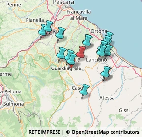 Mappa Loc melone, 66016 Guardiagrele CH, Italia (12.63778)