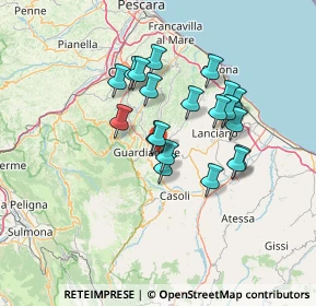 Mappa Località Melone, 66016 Guardiagrele CH, Italia (11.8045)