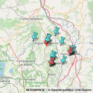 Mappa Via del Caravaggio, 00068 Rignano Flaminio RM, Italia (6.944)